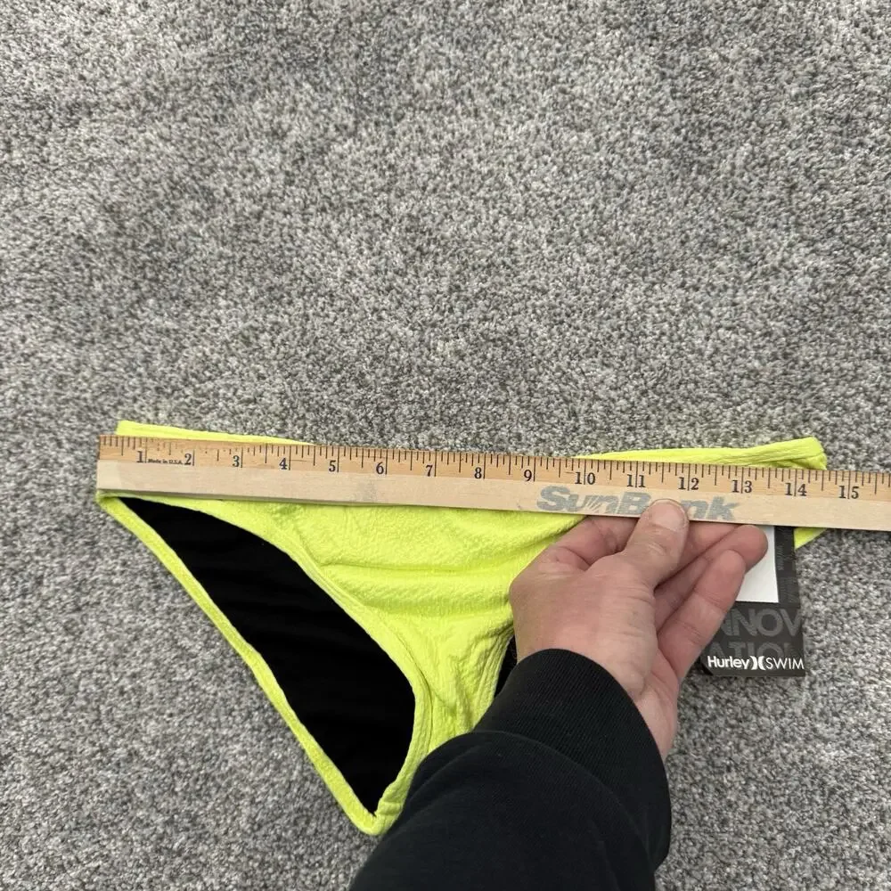 Hurley Swim Bikini Bottom M Swim Rave Neon Spring Break Festival Cheeky Y2K Surf - Picture 4 of 10